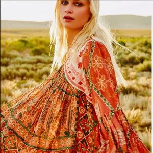 Free people Pink City midi dress